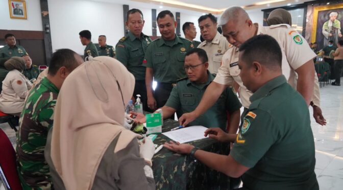 KOREM 063/SGJ GELAR GIAT PENGECEKAN KESEHATAN GUNA PANTAU KONDISI PRAJURIT DAN PNS