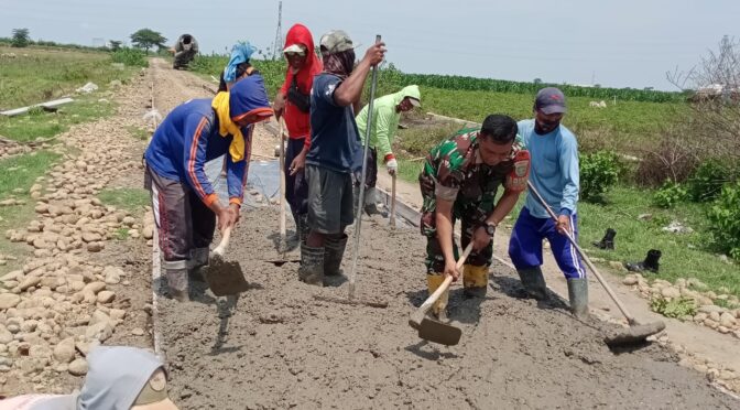 Pembangunan Jalan Usaha Tani di Blok Pelong Desa Gebang, Lancar