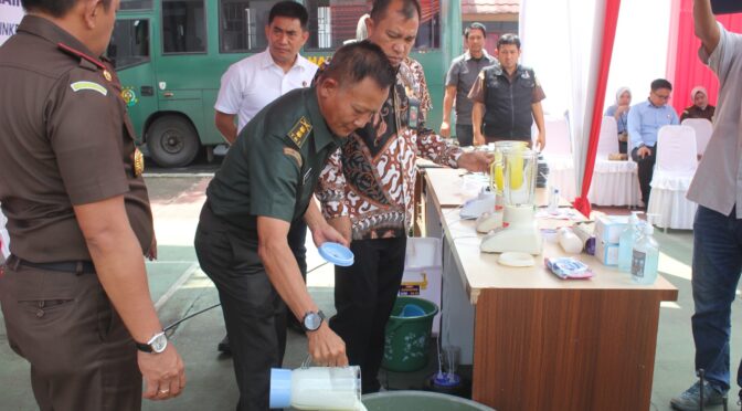 Dandim 0620/Kab Cirebon Ikut Serta dalam Pemusnahan Barang Bukti Narkotika dan Barang Bukti Lainnya