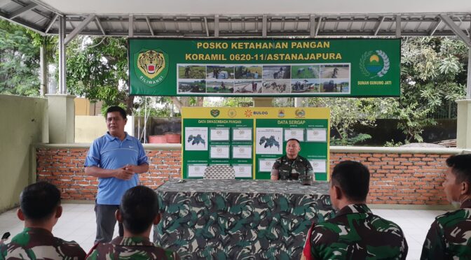 Koramil 0620-11/Astanajapura Jadi Sasaran Kunjungan Kerja Ketua Sergap Jawa Barat Brigjen TNI (Purn) Bahram
