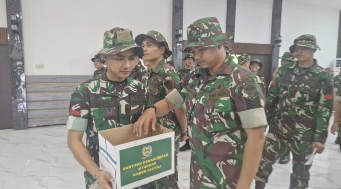 Korem 063/SGJ berpartisipasi dalam penggalangan Bantuan Kemanusiaan Ke Myanmar