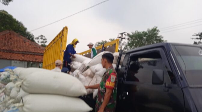 Koramil 0620-13/Sumber, Pendampingan Serap Gabah Petani di Desa Cangkoak